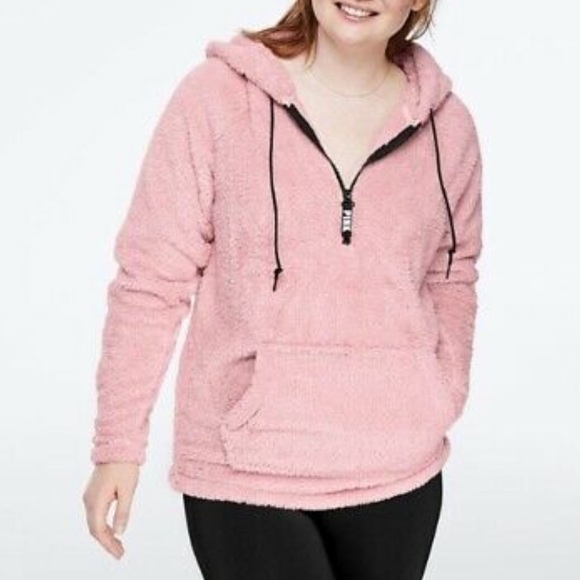 Victoria’s Secret PINK Teddy Half Zip Pullover - Picture 2 of 11